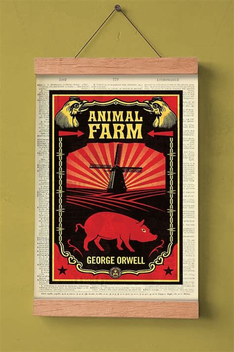 Animal Farm Printable Book Cover George Orwell Literary - Etsy