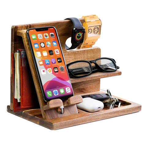 Buy Wood Phone Docking Station - Wooden Docking Station for Men - Wood ...