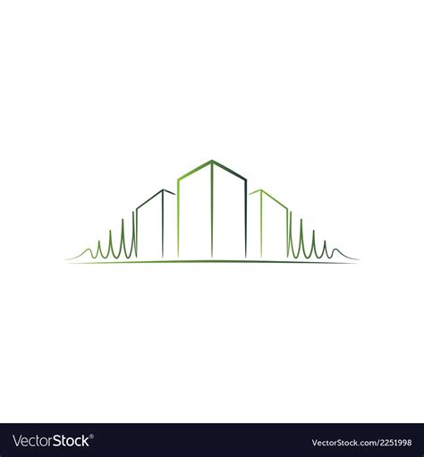 Green architect logo Royalty Free Vector Image