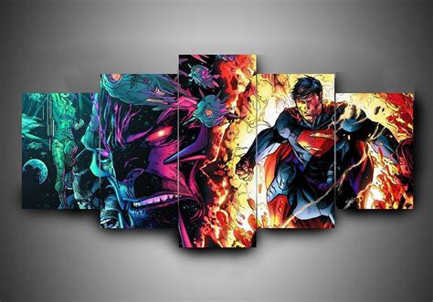 Superman 2 – Dc 5 Panel Canvas Art Wall Decor – Canvas Storm