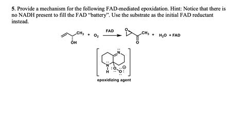 5. Provide a mechanism for the following FAD-mediated | Chegg.com