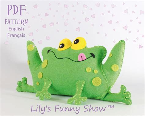 Felt Frog Sewing Pattern PDF Pattern Instant Download-felt - Etsy Canada