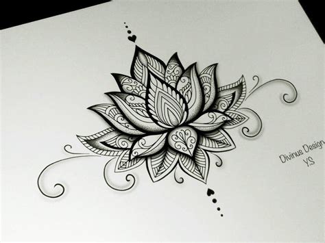 Lotus Mandala Tattoo Design and Stencil/template Instant Digital ...