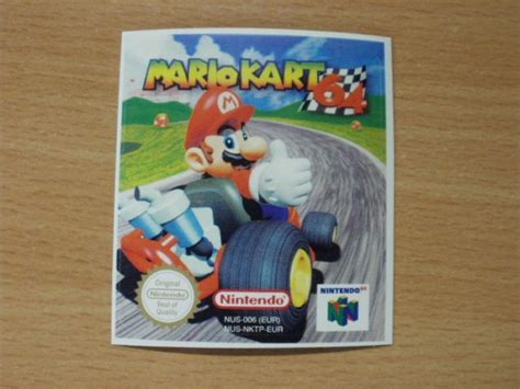 Mario Kart 64 N64 Cartridge Replacement Game Label Sticker Precut - Etsy