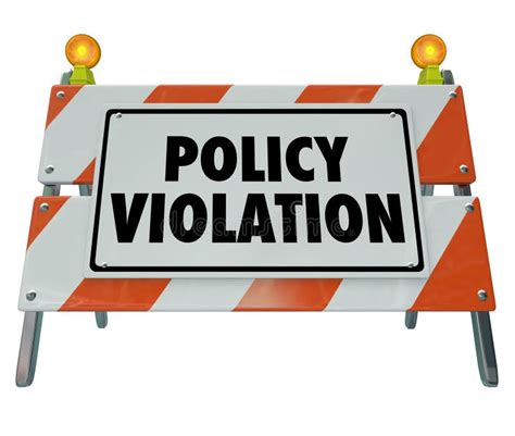 Policy Violation Warning Danger Sign Non Compliance Rules Regulations ...