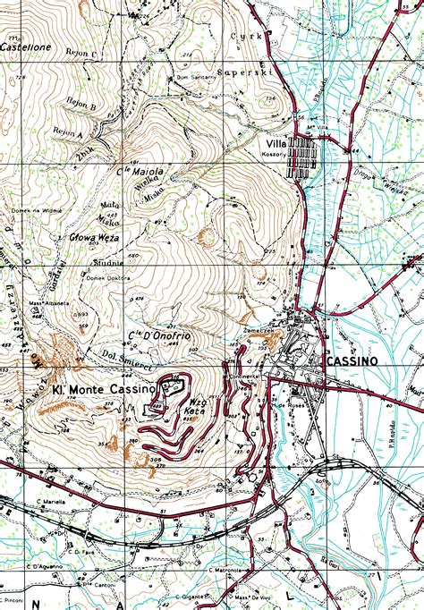 Monte Cassino - mapa... w Sala 216 w MyViMu.com