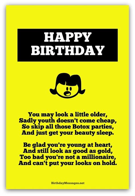 Funny Birthday Poems - Funny Birthday Messages | Birthday humor ...