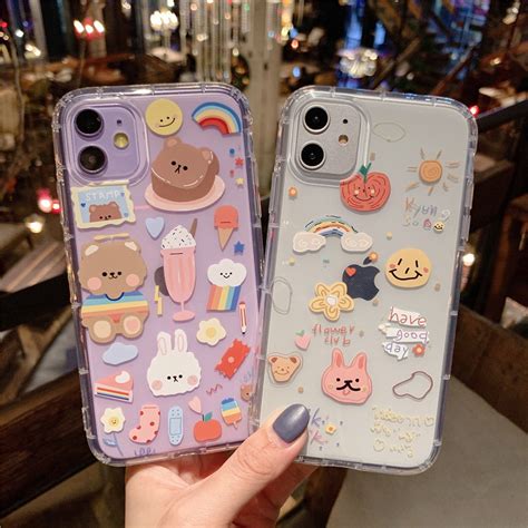 Cartoon Bear Phone Case For Iphone 12 Mini 11 Pro Max XR XS Max 7 8 ...