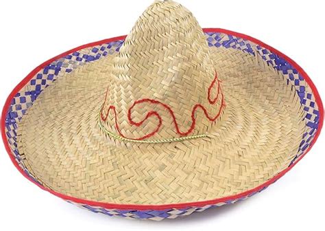 Amazon.com: Large Mexican Straw Sombrero Hat: Clothing