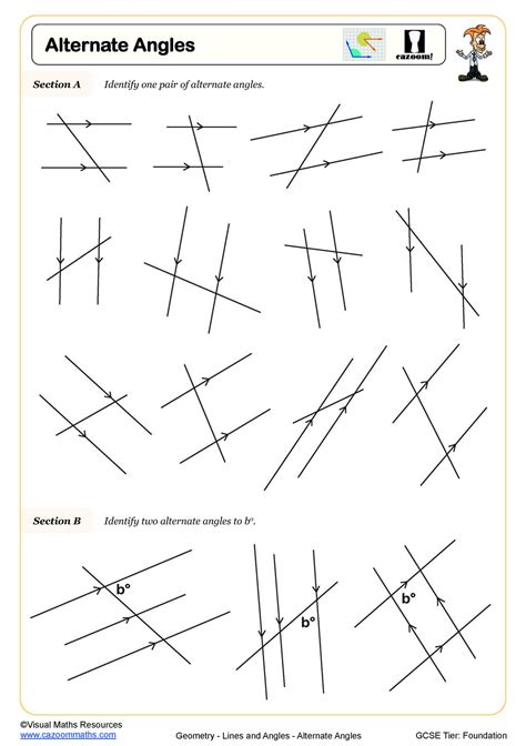 Alternate Interior Angles Worksheet Pdf | Review Home Decor