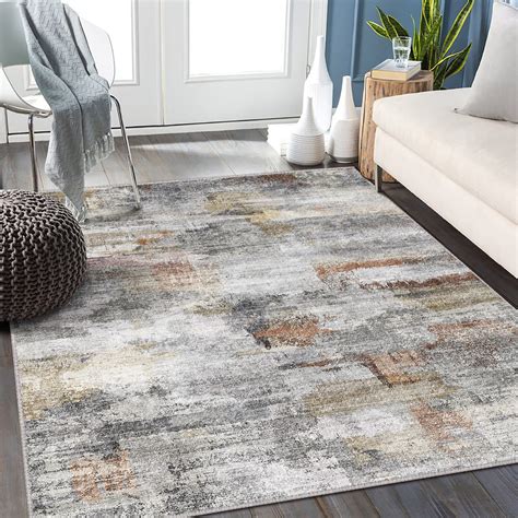 vivorug Washable Rug, Ultra Soft Area Rug 5x7, Non Slip Abstract Rug ...