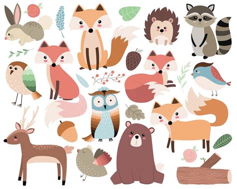 Baby Forest Animals Clipart