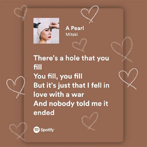 Mitski a pearl cute lyrics | Pretty lyrics, Meaningful lyrics, Favorite ...