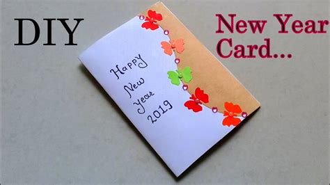 Simple & Beautiful New Year Card Making/ Happy New Year Greeting Card ...