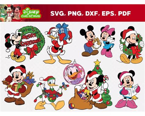 Disney Christmas SVG Files for Cricut / Silhouette, Christmas Clipart ...