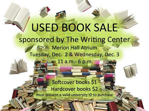 Writing Center Used Book Sale December 2 & 3 – Graduate Writing Studies