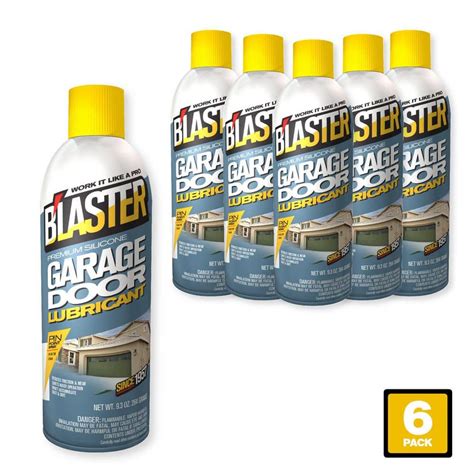 Blaster 9.3 oz. Premium Silicone Garage Door Lubricant Spray (Pack of 6 ...