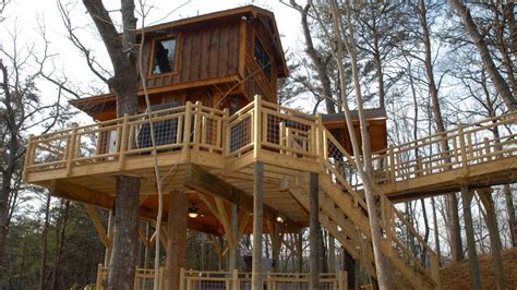 The charms of treehouse cabins | Treehouse cabins, Tree house, Cabin