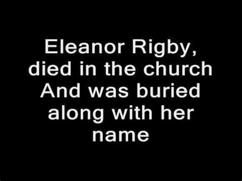 The Beatles - Eleanor Rigby Lyrics - YouTube