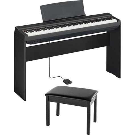 Yamaha P-125 Digital Piano Bundle with Stand and Bench P125BLB