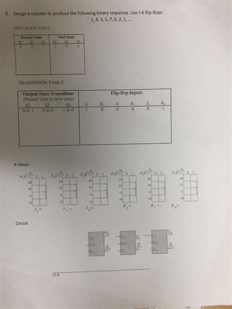 Solved 5. Design a counter to produce the following binary | Chegg.com