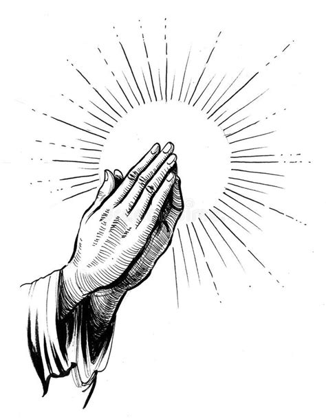 Praying Hands Black White Stock Illustrations – 1,167 Praying Hands ...