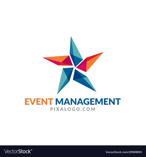 Windmill event management logo Royalty Free Vector Image