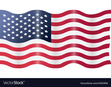 Usa american flag waving Royalty Free Vector Image