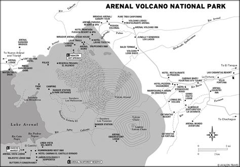 Arenal Volcano National Park Map - costa rica • mappery