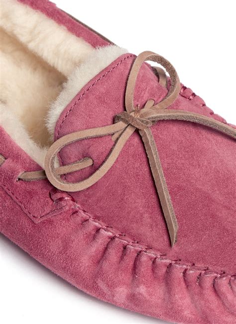 UGG Dakota Shearling Slippers in Pink - Lyst