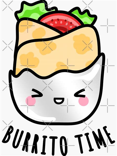 "Cute Burrito Wrap Illustration Kawaii Drawings by BlueberryMoon ...