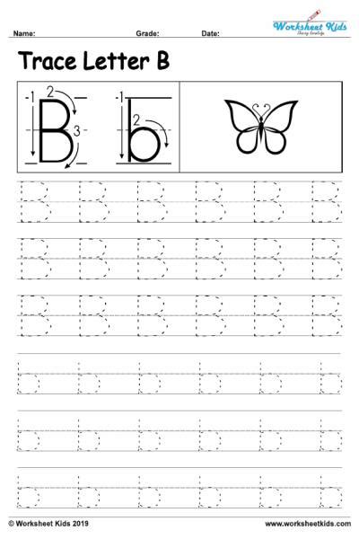 Alphabet tracing worksheets pdf | Preschool & Kindergarten tracing letter