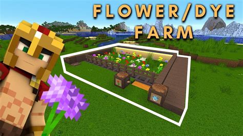 Minecraft Flower/Dye Farm Tutorial/Java & Bedrock Edition - 1.16/1.14 ...