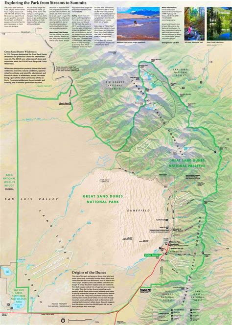 Detailed tourist map of Great Sand Dunes - Ontheworldmap.com