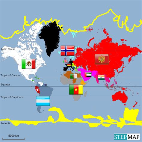 StepMap - The World in 2035 - Landkarte für World