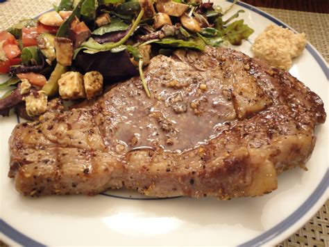 Grilled Rib Eye Steaks Cauliflower Salad | Healthy Pork Steaks Recipe ...