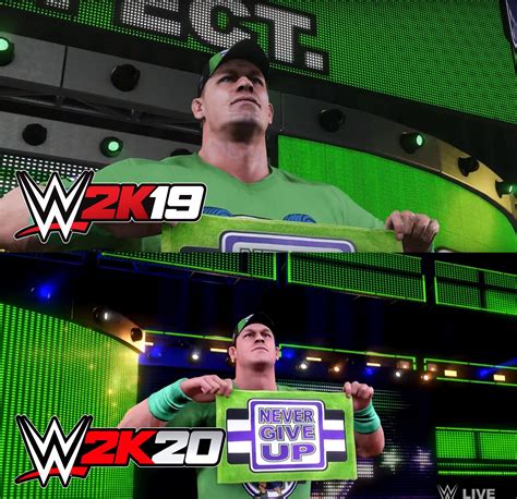 John Cena in WWE 2K19 vs. 2K20 : r/SquaredCircle