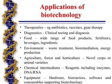 Applications of biotechnology