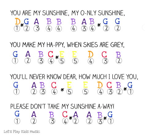 You Are My Sunshine - Easy Piano Notes - Let's Play Music | Piano sheet ...