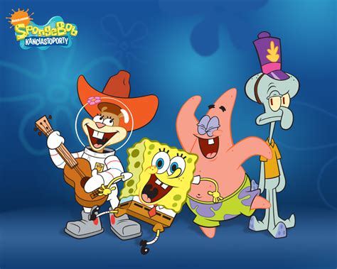 American top cartoons: Spongebob squarepants characters