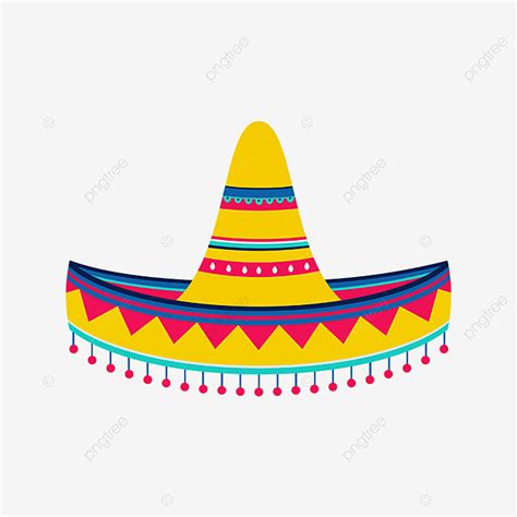 Sombrero Mexican Vector PNG Images, Yellow Mexican Sombrero Clipart ...