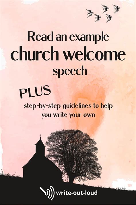 Church welcome speech sample – Artofit