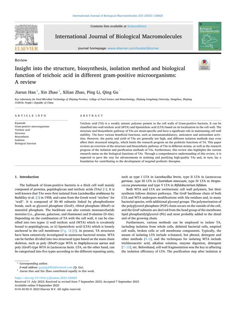 (PDF) Insight into the structure, biosynthesis, isolation method and ...