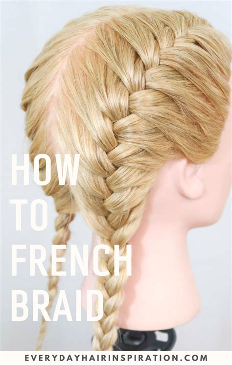 French Braid For Beginners - Easy "How To" Tutorial - Everyday Hair ...