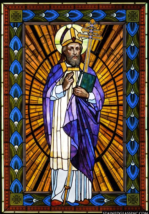 "Saint Cornelius" Stained Glass Window