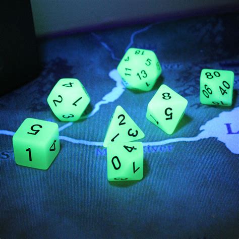 Glow in the Dark Green Dice Set – Dice Dungeons