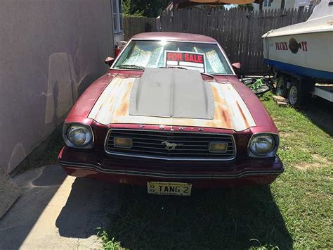 2nd gen red 1977 Ford Mustang II V8 5spd manual For Sale - MustangCarPlace