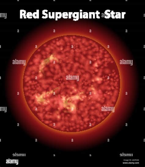 Red supergiant star in dark space background illustration Stock Vector ...