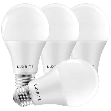 LUXRITE 100-Watt Equivalent A19 Dimmable LED Light Bulb Enclosed ...