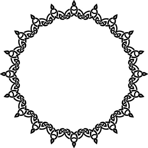 Free Clipart of a celtic round frame border design element in ...